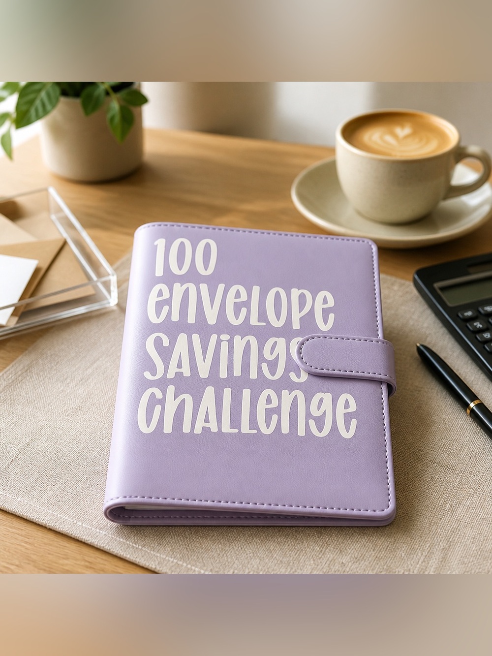 100 Envelope Savings Challenge Purple Cash Envelope Binder